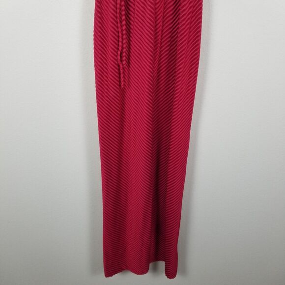 Jerell Of Texas Wine Red Chenille 70s Vintage Disco Maxi Dress Size Small/13 - Picture 11 of 16